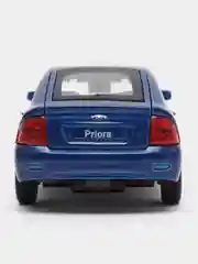 Синий машина LADA PRIORA, 12 см, Технопарк, открываются передние двери и багажник, металлическая