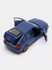 Синий машина LADA PRIORA, 12 см, Технопарк, открываются передние двери и багажник, металлическая