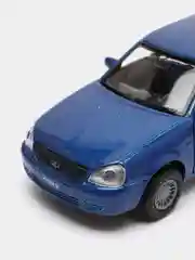 Синий машина LADA PRIORA, 12 см, Технопарк, открываются передние двери и багажник, металлическая
