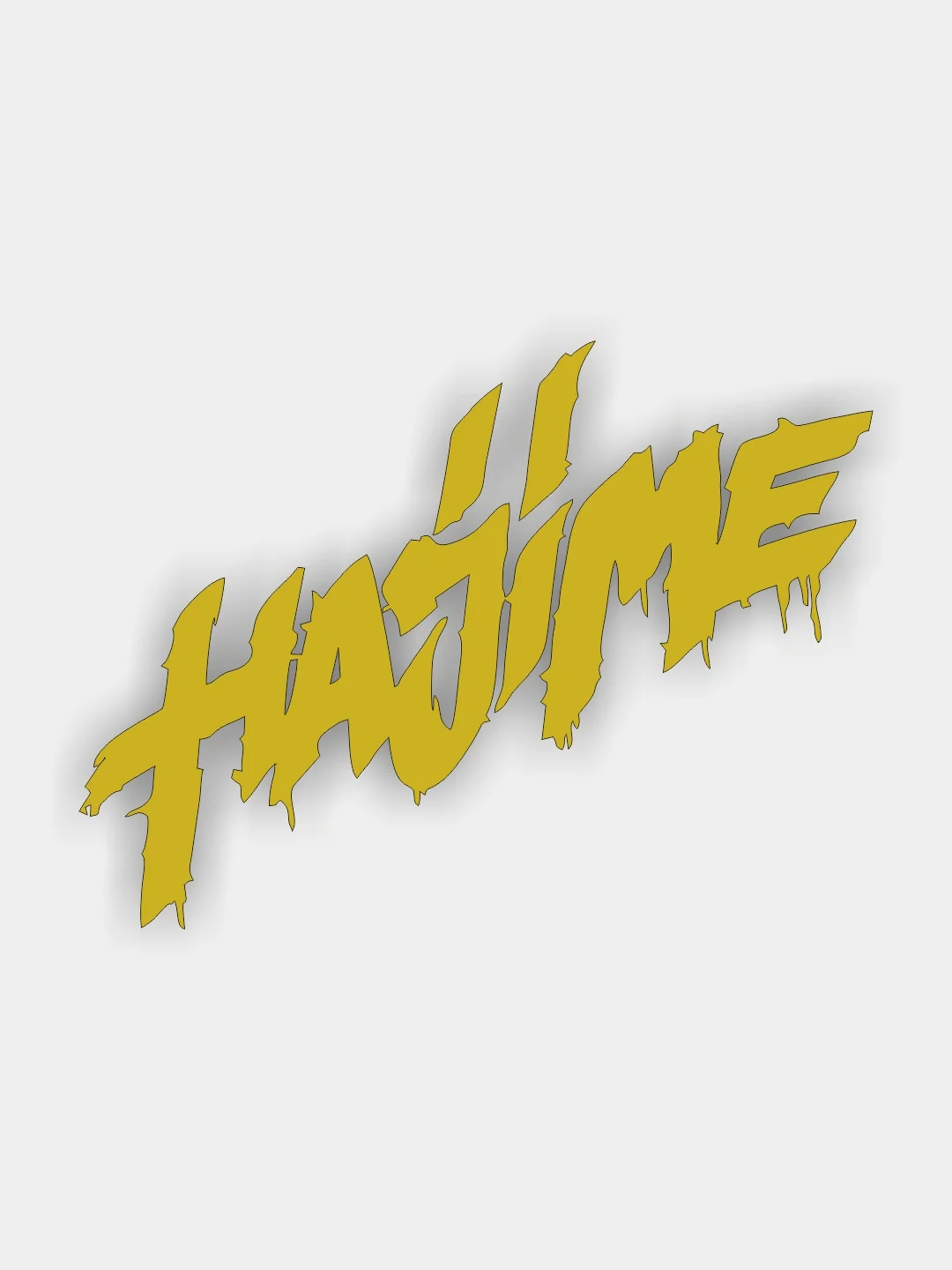 Золотой наклейка на автомобиль HAJIME (Хаджиме)