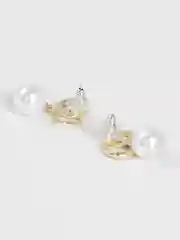 Серьги изящные, с жемчугом, стразами, свадебное, на никах, 925