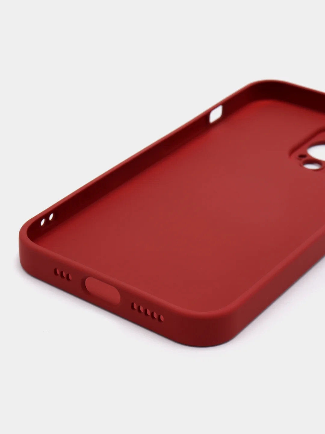 Багровый силиконовый чехол на iPhone 13, 13 Pro, 13 Pro Max, со стеклянной панелью
