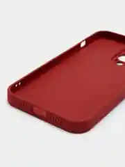Багровый силиконовый чехол на iPhone 13, 13 Pro, 13 Pro Max, со стеклянной панелью
