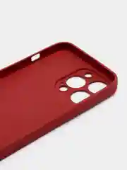Багровый силиконовый чехол на iPhone 13, 13 Pro, 13 Pro Max, со стеклянной панелью