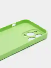 Салатовый силиконовый чехол на iPhone 13, 13 Pro, 13 Pro Max, со стеклянной панелью