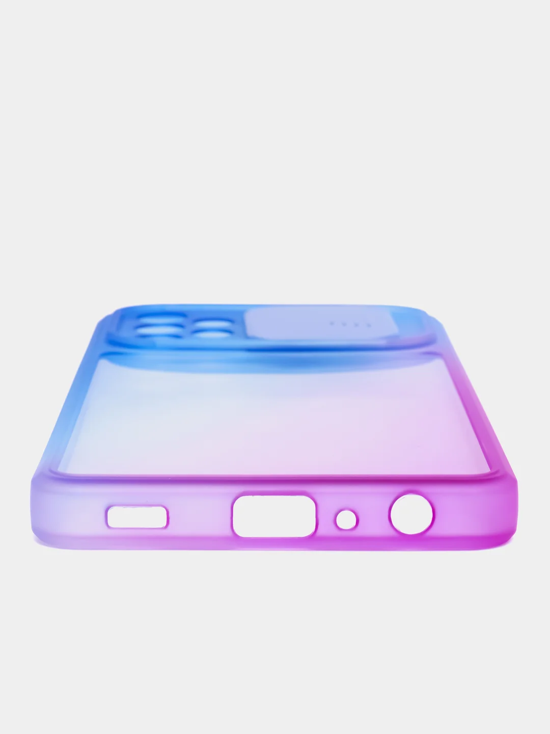 Синий чехол для Samsung Galaxy A72 (Самсунг Гэлакси А72), со шторкой для защиты камеры