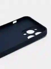 Темно-синий силиконовый чехол на iPhone 13, 13 Pro, 13 Pro Max, со стеклянной панелью