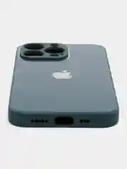 Тёмно-зелёный силиконовый чехол на iPhone 13, 13 Pro, 13 Pro Max, со стеклянной панелью