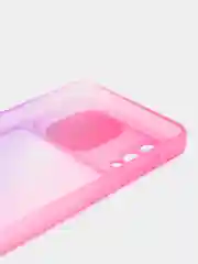 Розовый чехол для Samsung Galaxy A02 (Самсунг Гэлакси А02), со шторкой для защиты камеры