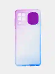 Фиолетовый чехол для Samsung Galaxy A22 (Самсунг Гэлакси А22), со шторкой для защиты камеры