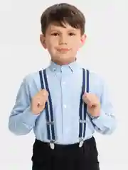 Темно-синий подтяжки детские