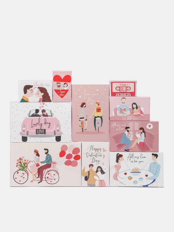 Набор подарочных коробок 10 в 1 "Love"