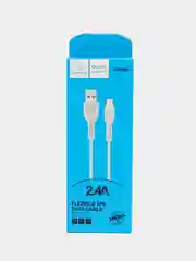 Белый кабель ONE DEPOT S08WM, microUSB - USB, 2.4 А, 1 метр, белый