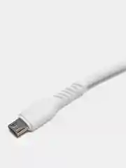 Белый кабель ONE DEPOT S08WM, microUSB - USB, 2.4 А, 1 метр, белый