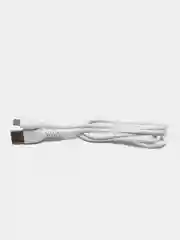 Белый кабель ONE DEPOT S08WM, microUSB - USB, 2.4 А, 1 метр, белый