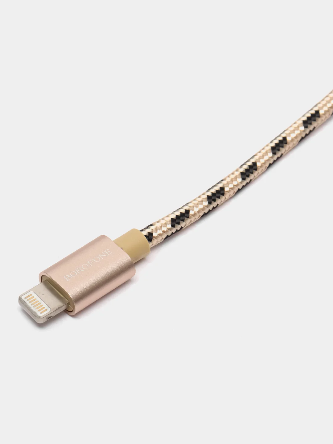 Золотой кабель Borofone BX24 Ring, USB - Lightning, 2.4А, 1 м, нейлон, золотой