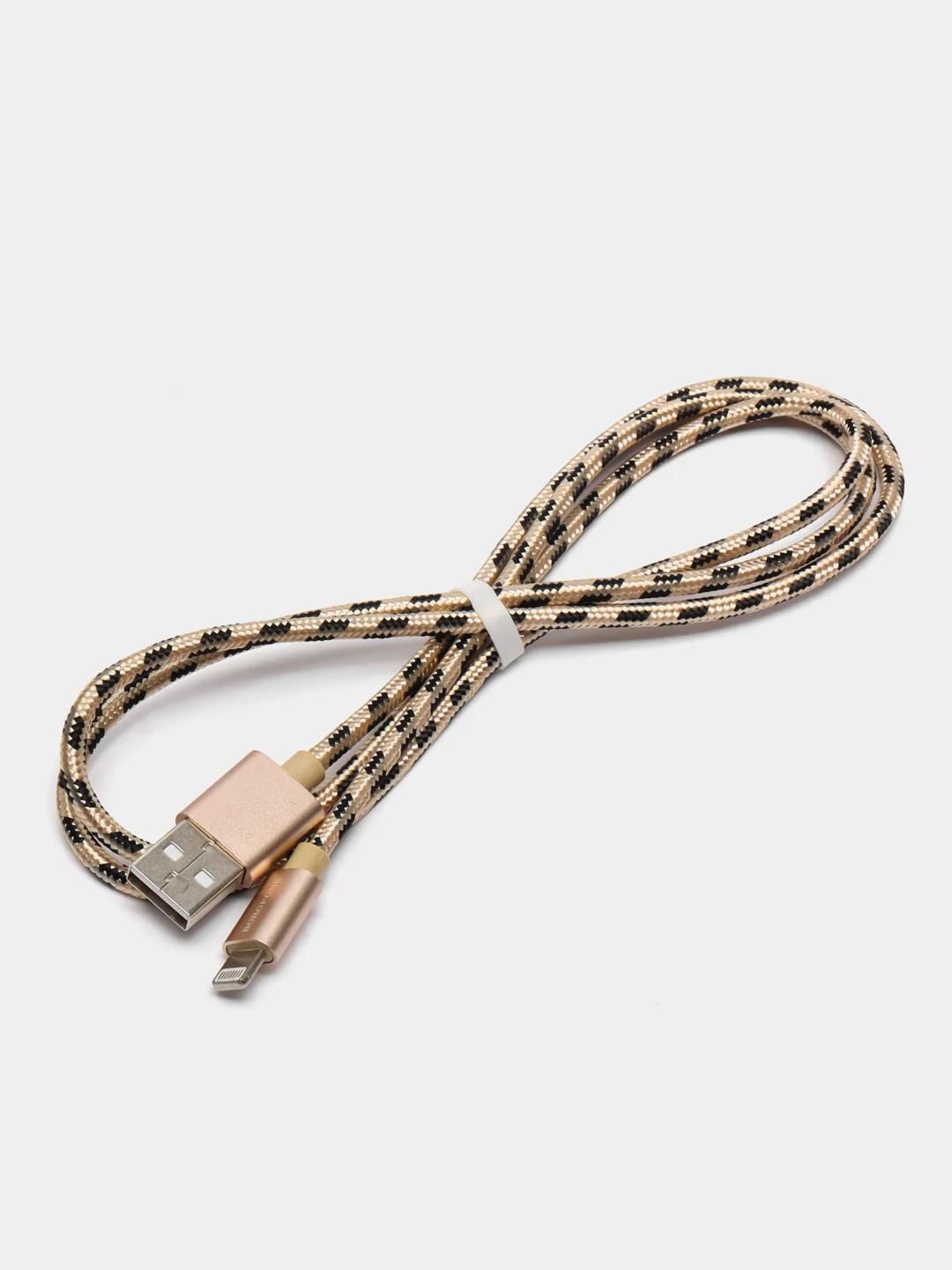 Золотой кабель Borofone BX24 Ring, USB - Lightning, 2.4А, 1 м, нейлон, золотой