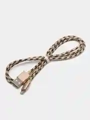 Золотой кабель Borofone BX24 Ring, USB - Lightning, 2.4А, 1 м, нейлон, золотой