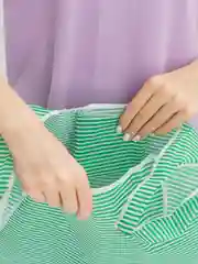 Зеленый сумка складная шоппер с принтом