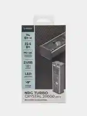 Черный внешний аккумулятор Deppa NRG Turbo TR, 20000 mAh, Power bank