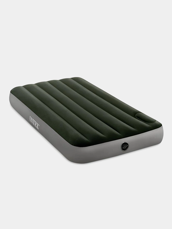 Надувной матрас Intex "Downy Bed", встроенный ножной насос, ПВХ, 99 x 191 х 25 см