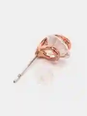 Желтый серьги-гвоздики, с фианитами, 18К