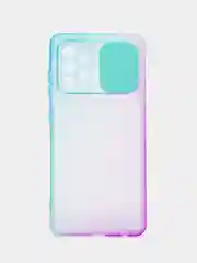 Мятный чехол для Samsung Galaxy A72 (Самсунг Гэлакси А72), со шторкой для защиты камеры