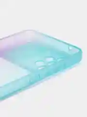 Бирюзовый чехол для Samsung Galaxy A72 (Самсунг Гэлакси А72), со шторкой для защиты камеры