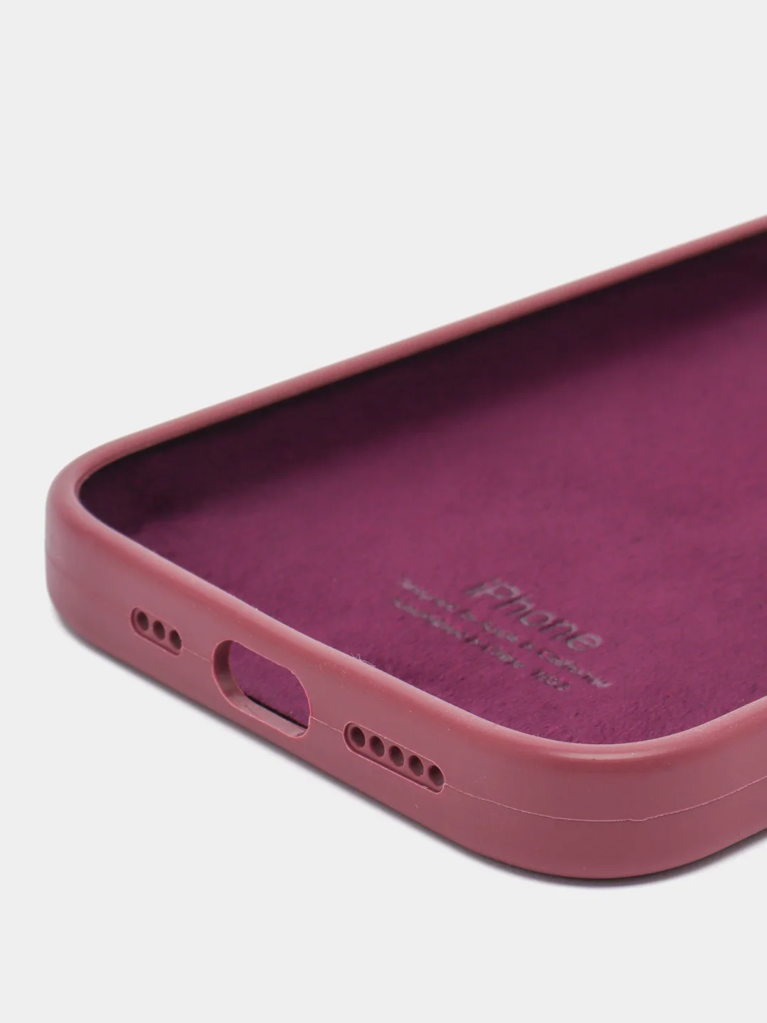 Тёмно-бордовый чехол силиконовый Silicone Case на Айфон(IPhone) 11, 12, 13, 14, Mini, Plus, Pro, Pro Max