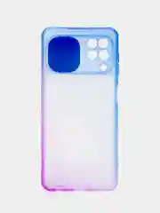 Синий чехол для Samsung Galaxy A22 (Самсунг Гэлакси А22), со шторкой для защиты камеры