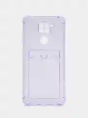 Силиконовый чехол для Xiaomi Redmi Note 9 (Сяоми Ноут 9), с карманом для карт, прозрачный