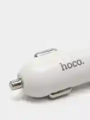 Белый автомобильное зарядное устройство HOCO UC204, 2 x USB, до 2.4A