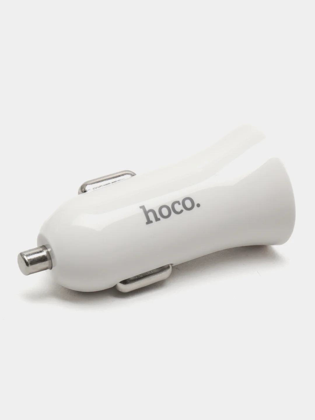Белый автомобильное зарядное устройство HOCO UC204, 2 x USB, до 2.4A