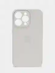 Белый силиконовый чехол на iPhone 13, 13 Pro, 13 Pro Max, со стеклянной панелью