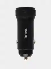 Черный блок автомобильный 1 USB Hoco Z49A с быстрой зарядкой (18W / QC3.0)