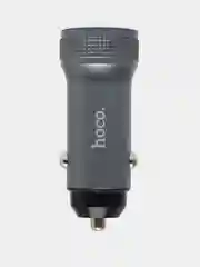 Серый блок автомобильный 1 USB Hoco Z49A с быстрой зарядкой (18W / QC3.0)