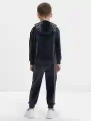 Угольный детский костюм бархатный