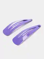 Фиолетовый заколки для волос клик-клак, однотонные, 4 см и 6,5 см