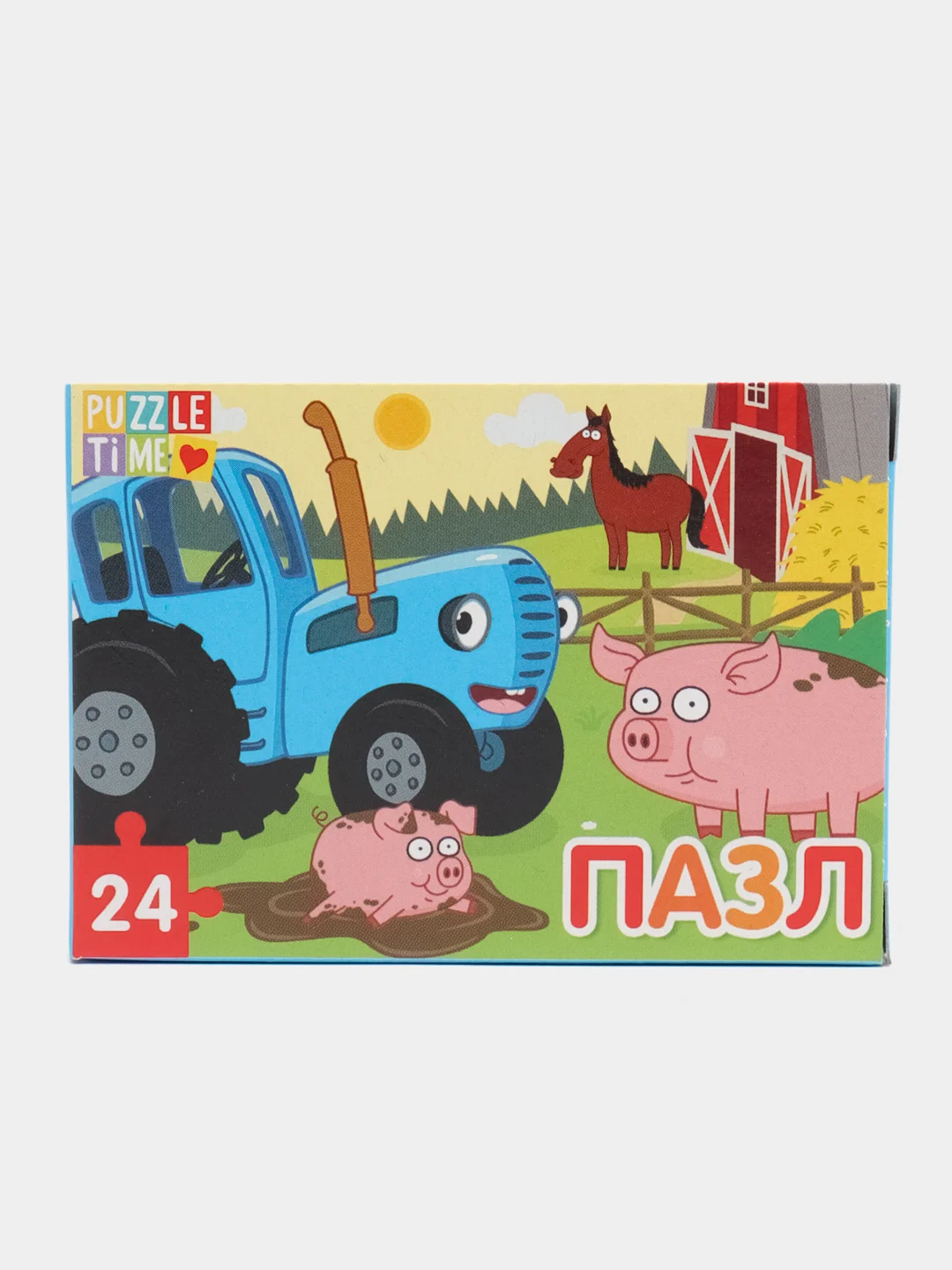 Пазл Веселая ферма, Синий трактор, 24 элемента
