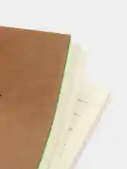 Зеленый блокнот на спирали с ручкой Крафт