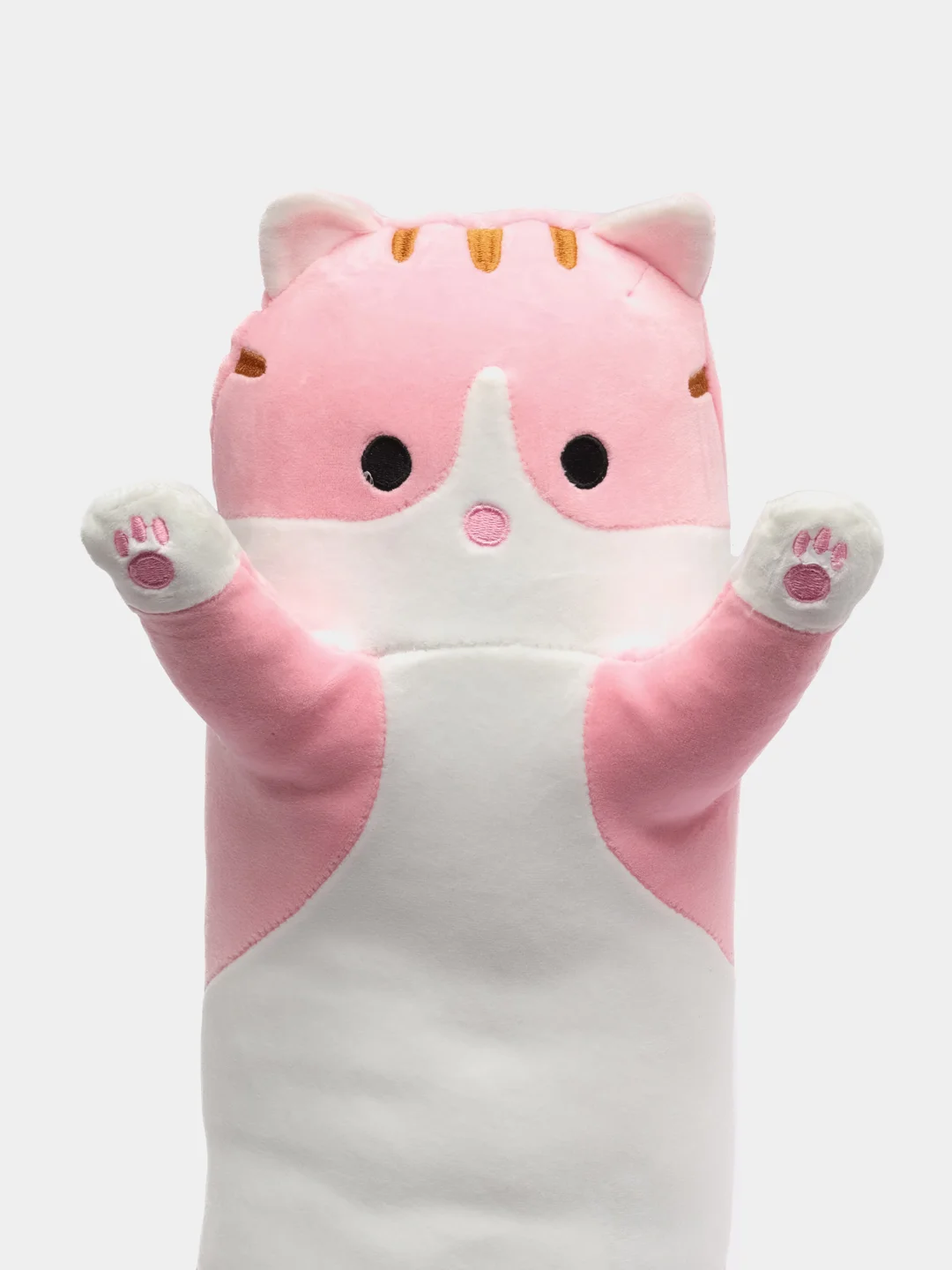 Кораллово-розовый мягкая игрушка-подушка "Кот Батон", 50 см, 70 см, 90 см, 110 см, антистресс