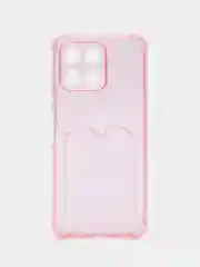 Чехол для Honor X6, Honor X8 5G / Хонор Х6, Х8 5Г прозрачный, с карманом для карты