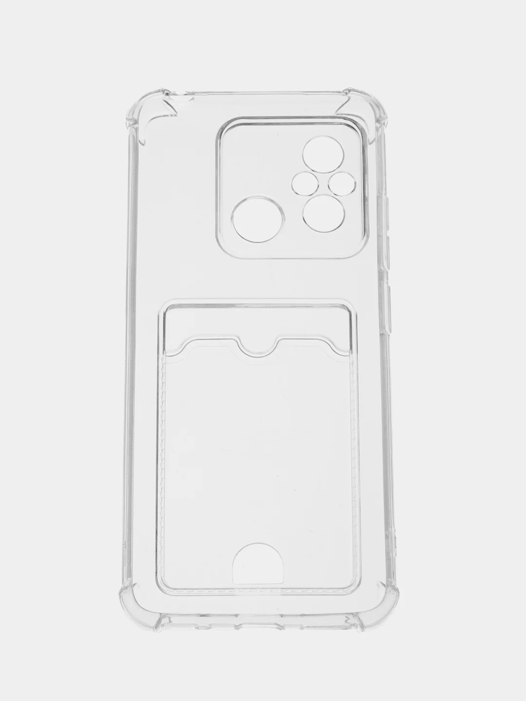Прозрачный чехол для Xiaomi Redmi 12C, Сяоми Редми 12С, прозрачный, с карманом для карты