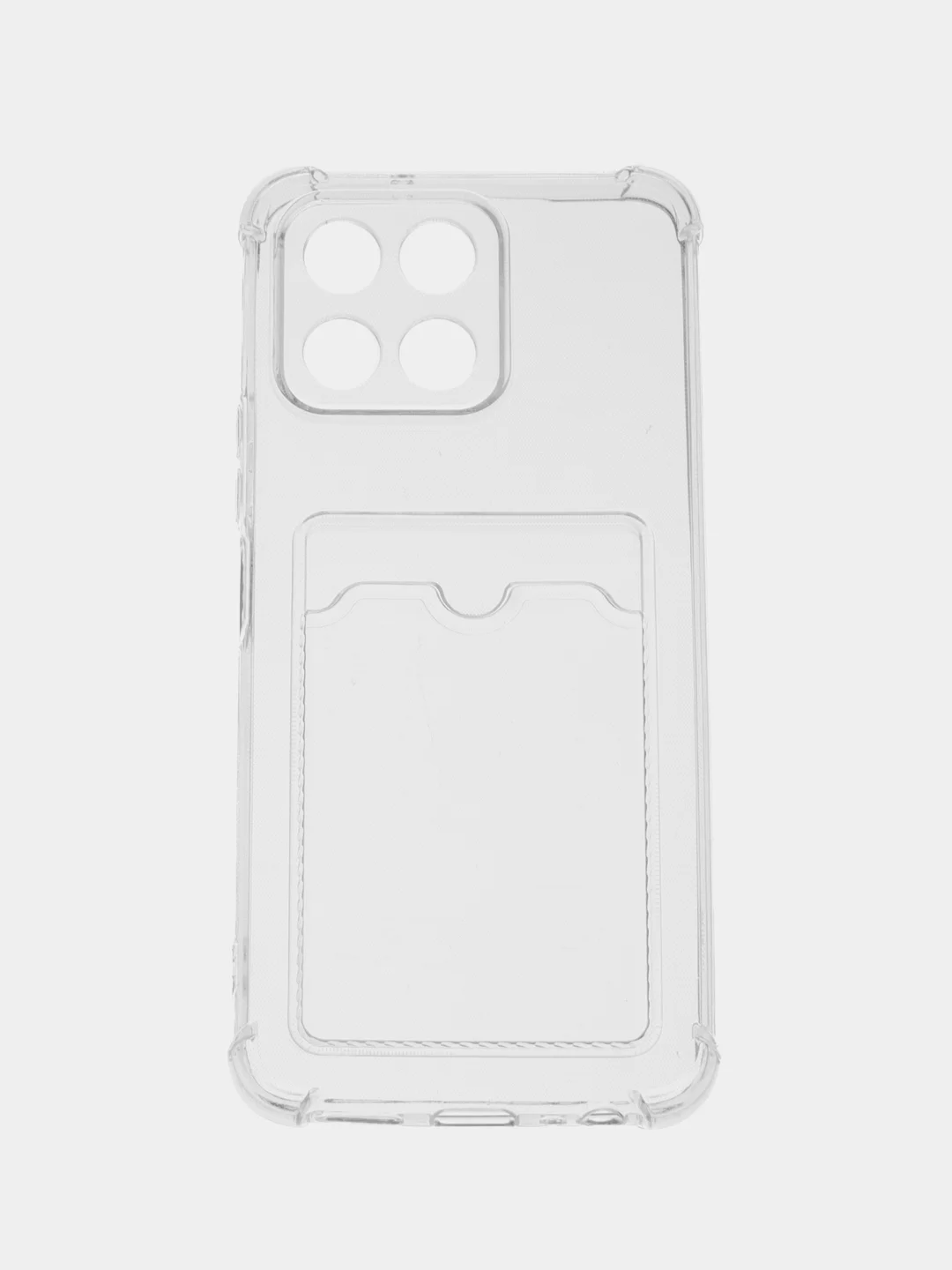 Прозрачный чехол для Honor X6, Honor X8 5G / Хонор Х6, Х8 5Г прозрачный, с карманом для карты