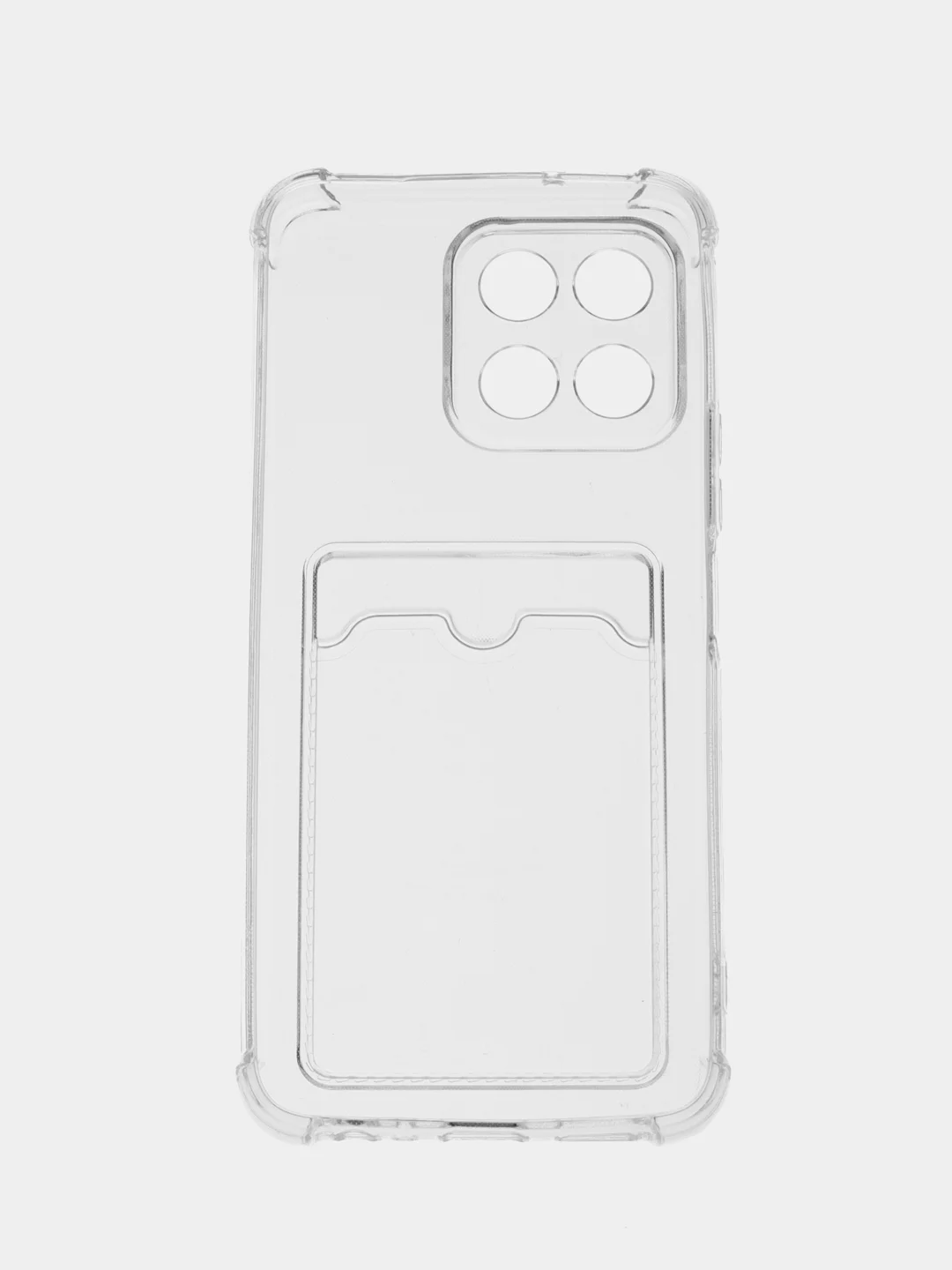 Прозрачный чехол для Honor X6, Honor X8 5G / Хонор Х6, Х8 5Г прозрачный, с карманом для карты