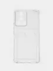 Прозрачный чехол противоударный Xiaomi 13 Lite / Сяоми 13 Лайт, прозрачный, с карманом для карты