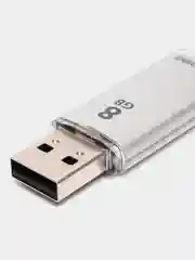 Флешка накопитель для компьютера 8 Gb, Smartbuy V-Cut, Usb 2.0, металлический корпус