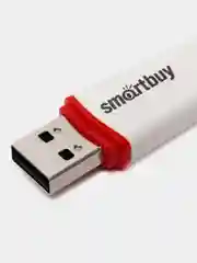 Флешка накопитель для компьютера 32 Gb, Smartbuy Crown, Usb 2.0, белый, 512185