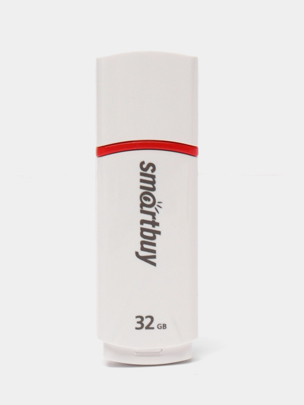 Флешка накопитель для компьютера 32 Gb, Smartbuy Crown, Usb 2.0, белый, 512185