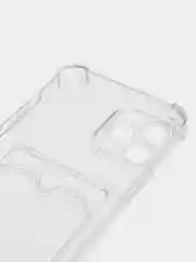 Прозрачный чехол для iPhone XR, 11, 12, 13, Pro, Pro Max, прозрачный силикон, с карманом для карт